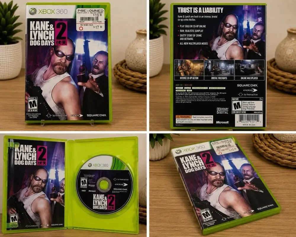 Kane & Lynch 2 Dog Days Xbox 360 2010 Square Enix Mature Video Game